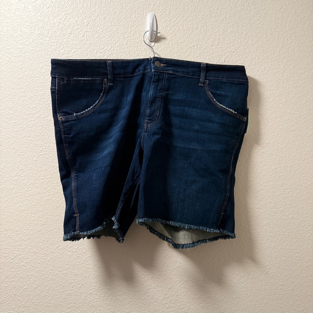 Dark Blue Denim Shorts (Maurices)